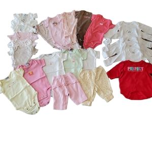 Newborn Baby Girl Bundle - Set of 24 Items!  Gently Used